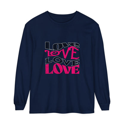 Love Typography - Romantic Long Sleeve T-Shirt