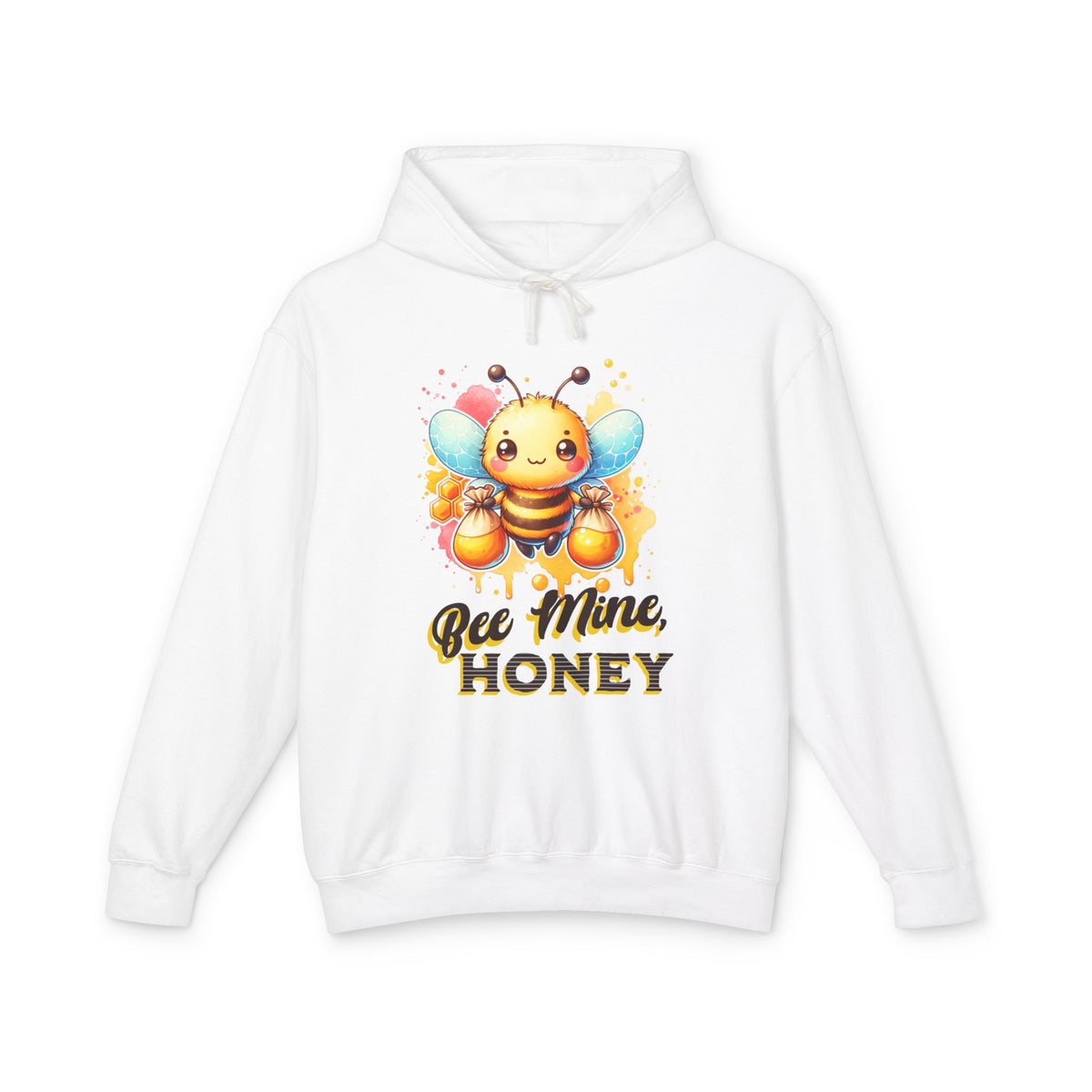 Bee Mine Honey - Romantic Unisex Lightweight Hooded Sweatshirt