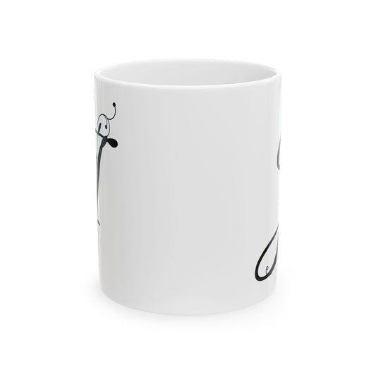 Letter "J" Decorative Monogram Design Coffee Mug