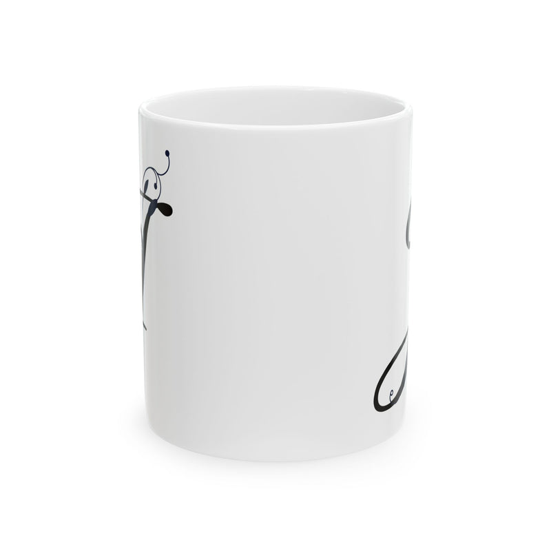 Letter "J" Decorative Monogram Design Coffee Mug