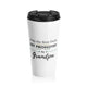 Only the Best Dads Get Promoted to Grandpa Stainless Steel Travel Mug 15oz - Grandpa Gift