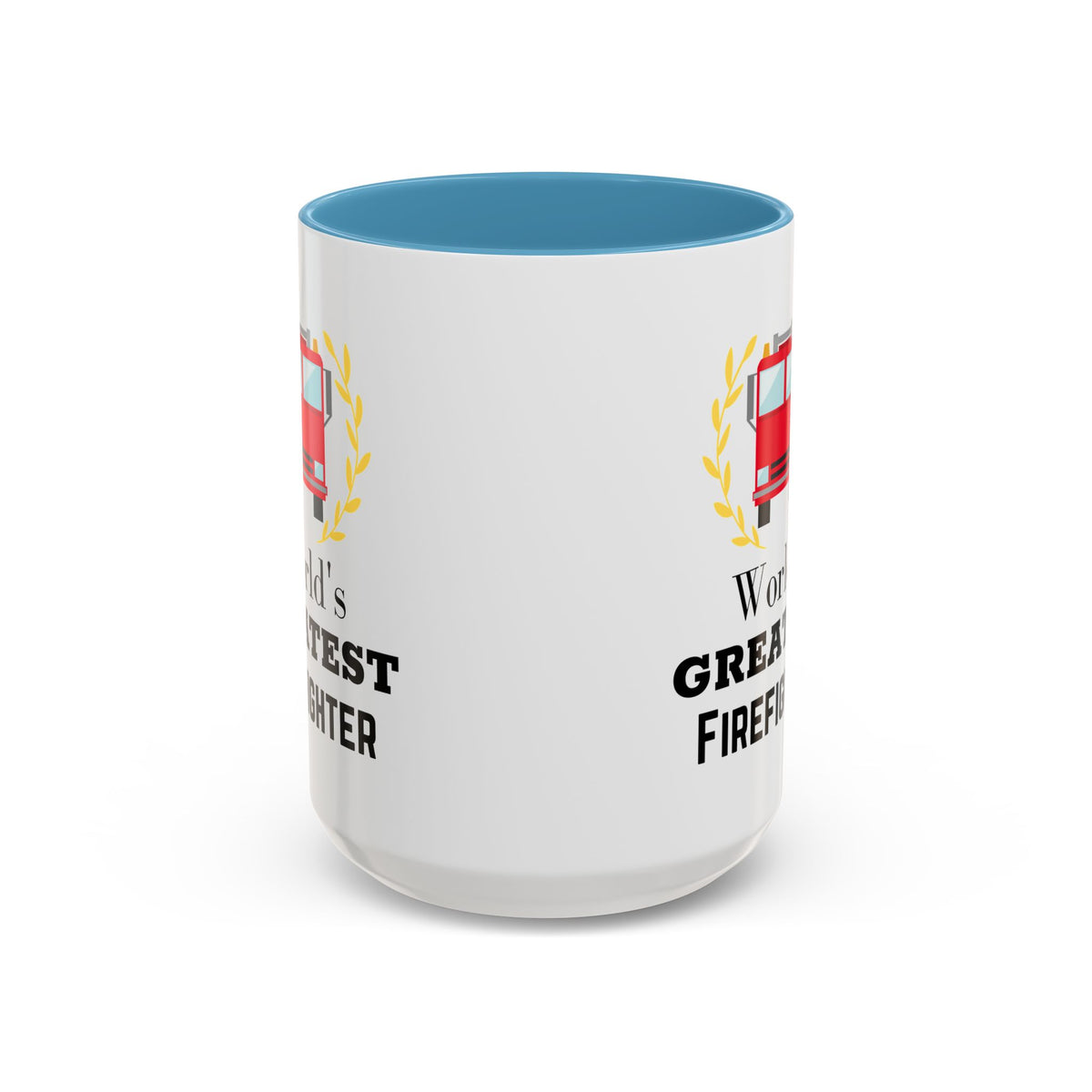 World's Greatest Firefighter Accent Coffee Mug - Firefighter Gift
