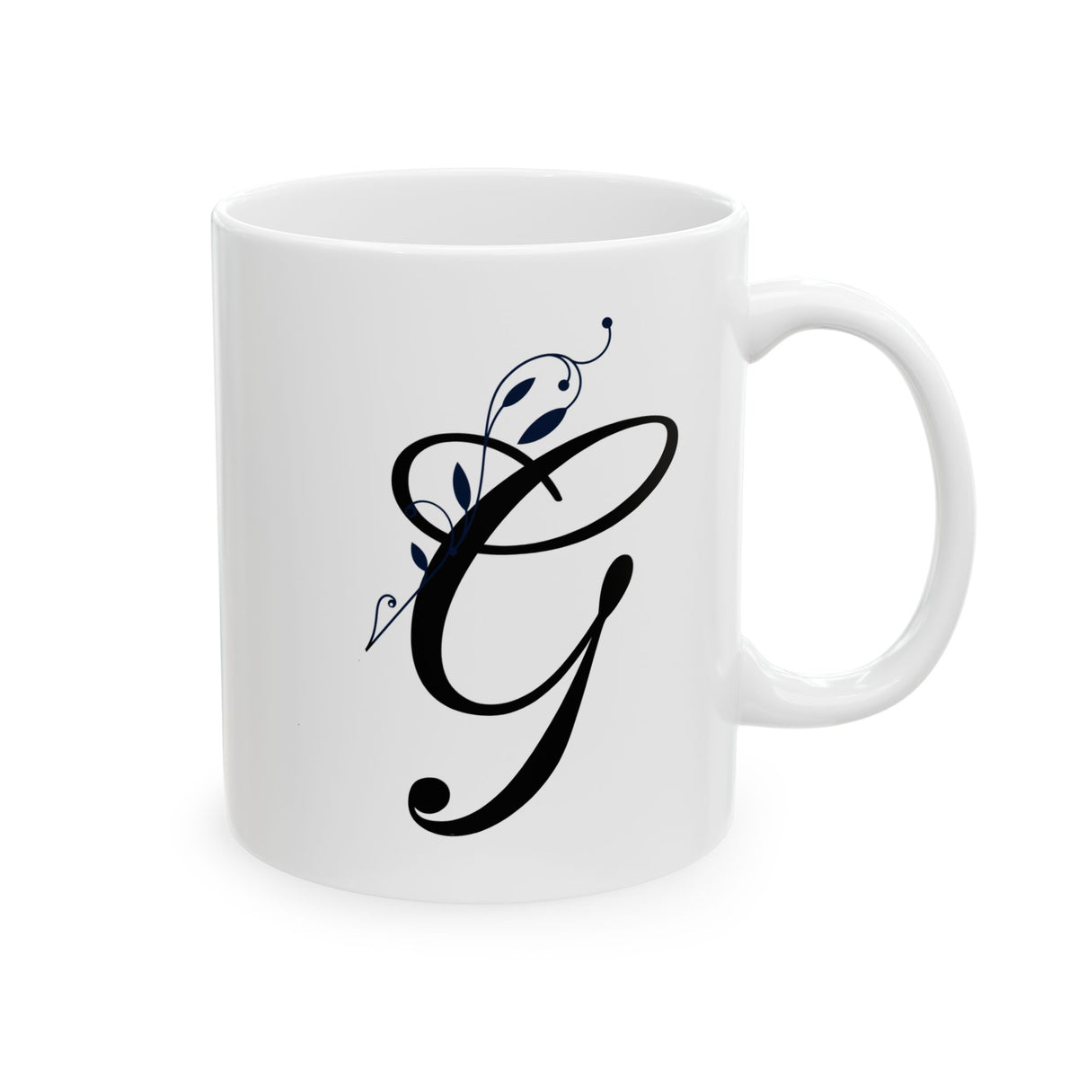 Letter "G" Decorative Monogram Design Coffee Mug