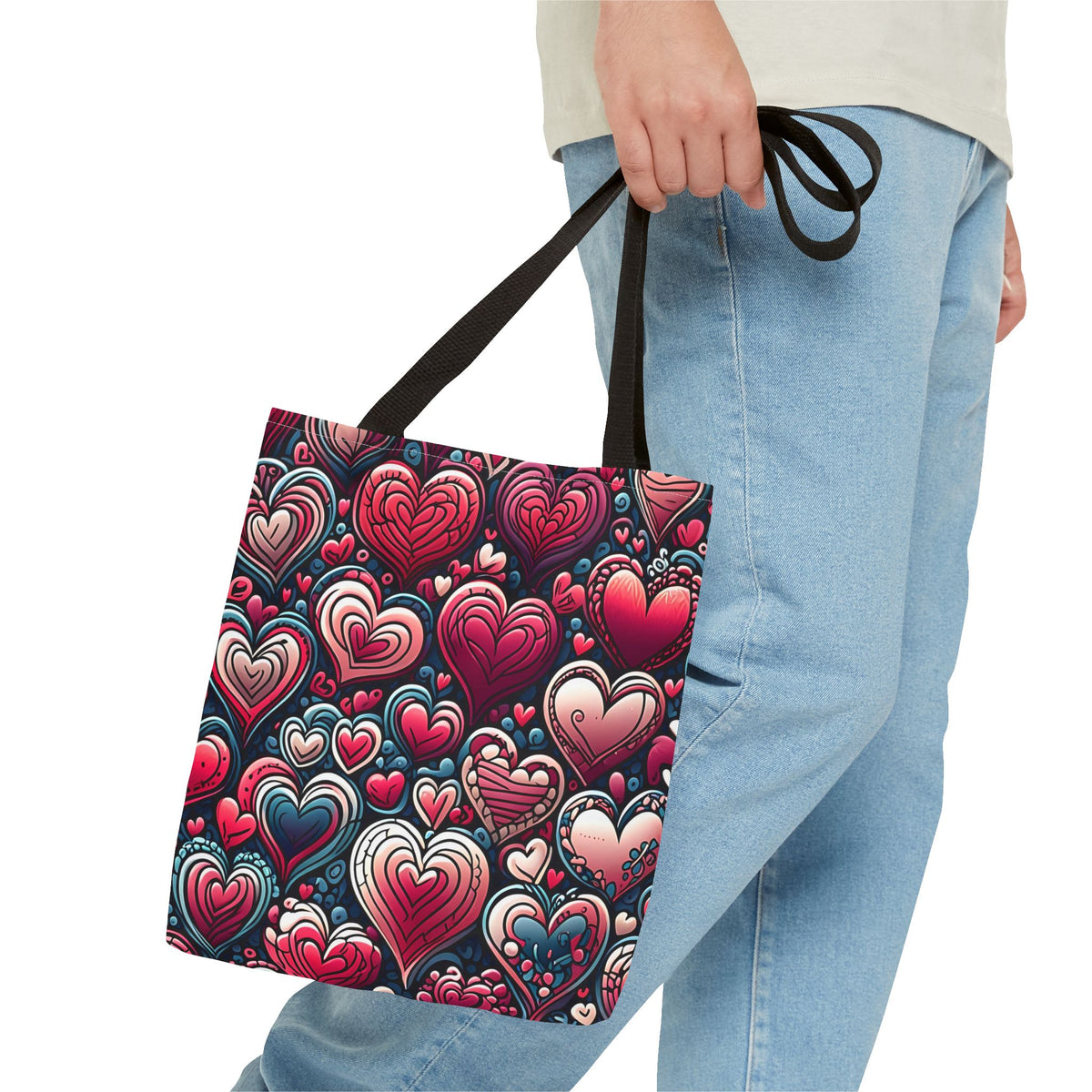 Decorative Heart Pattern - Romantic Tote Bag
