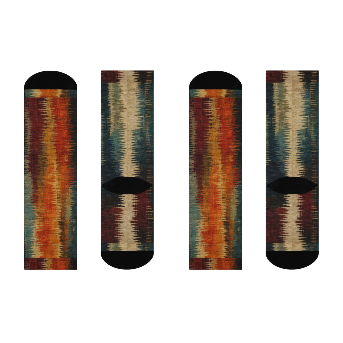 Abstract Paint Cushioned Crew Socks