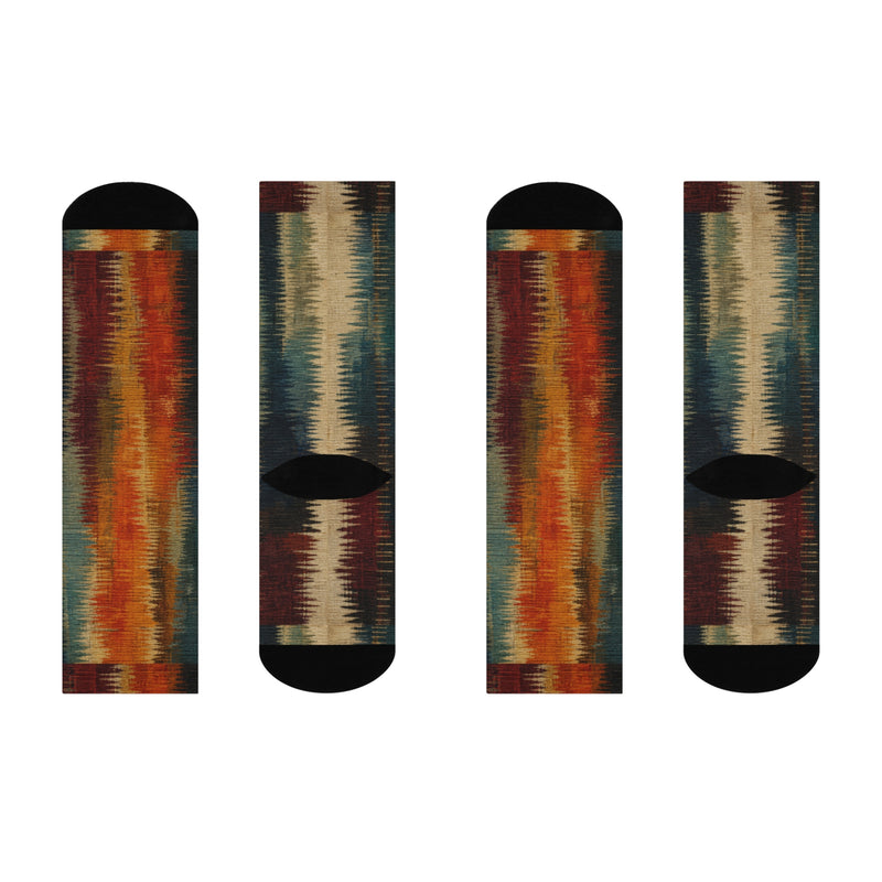 Abstract Paint Cushioned Crew Socks