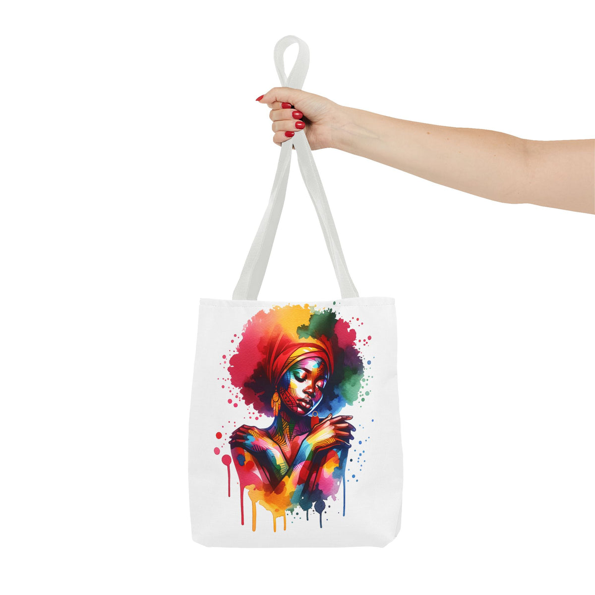 Colorful Abstract Black Woman Tote Bag