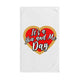 It's a You and Me Day Hand Towel - White
