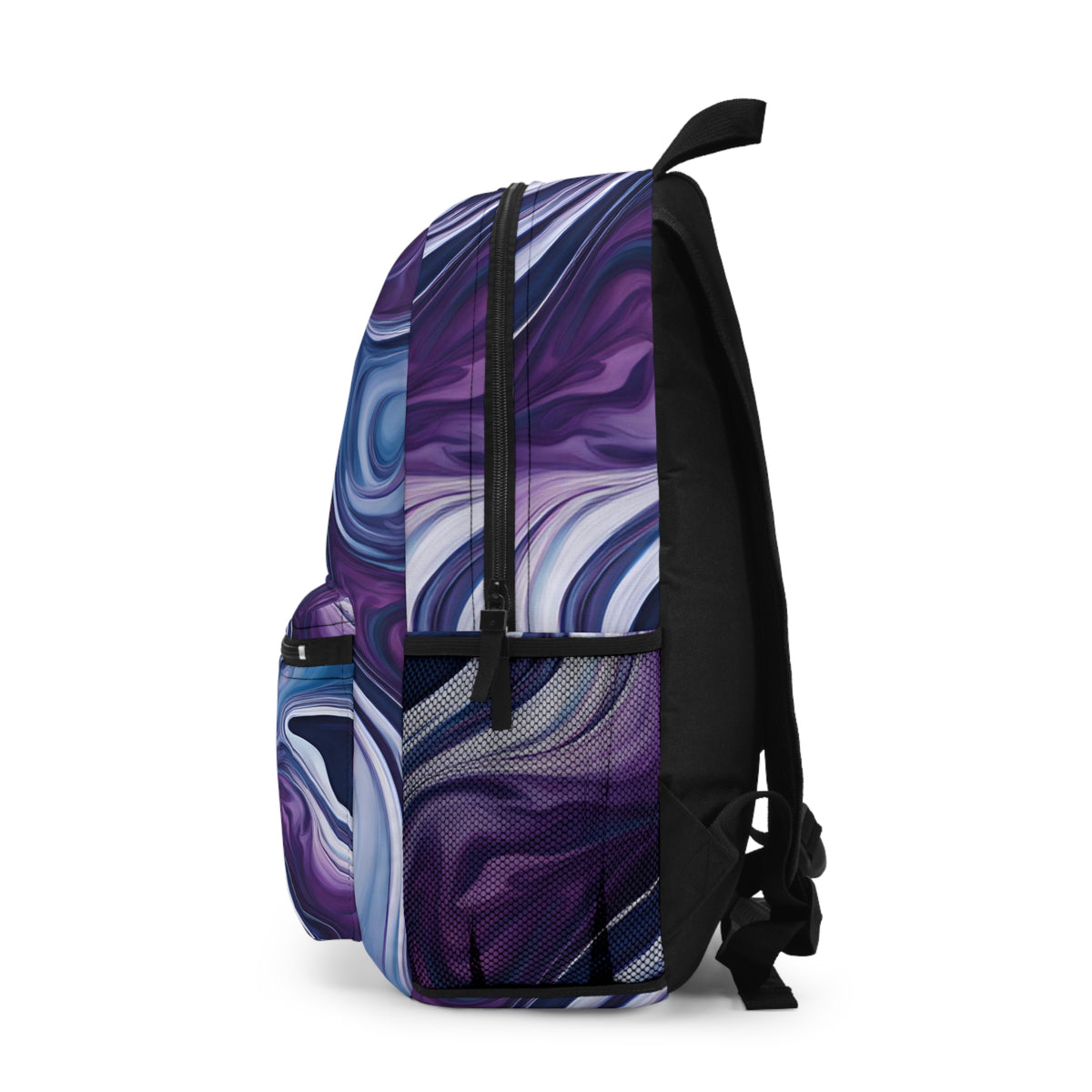 Blue and Purple Marble Swirl Backpack