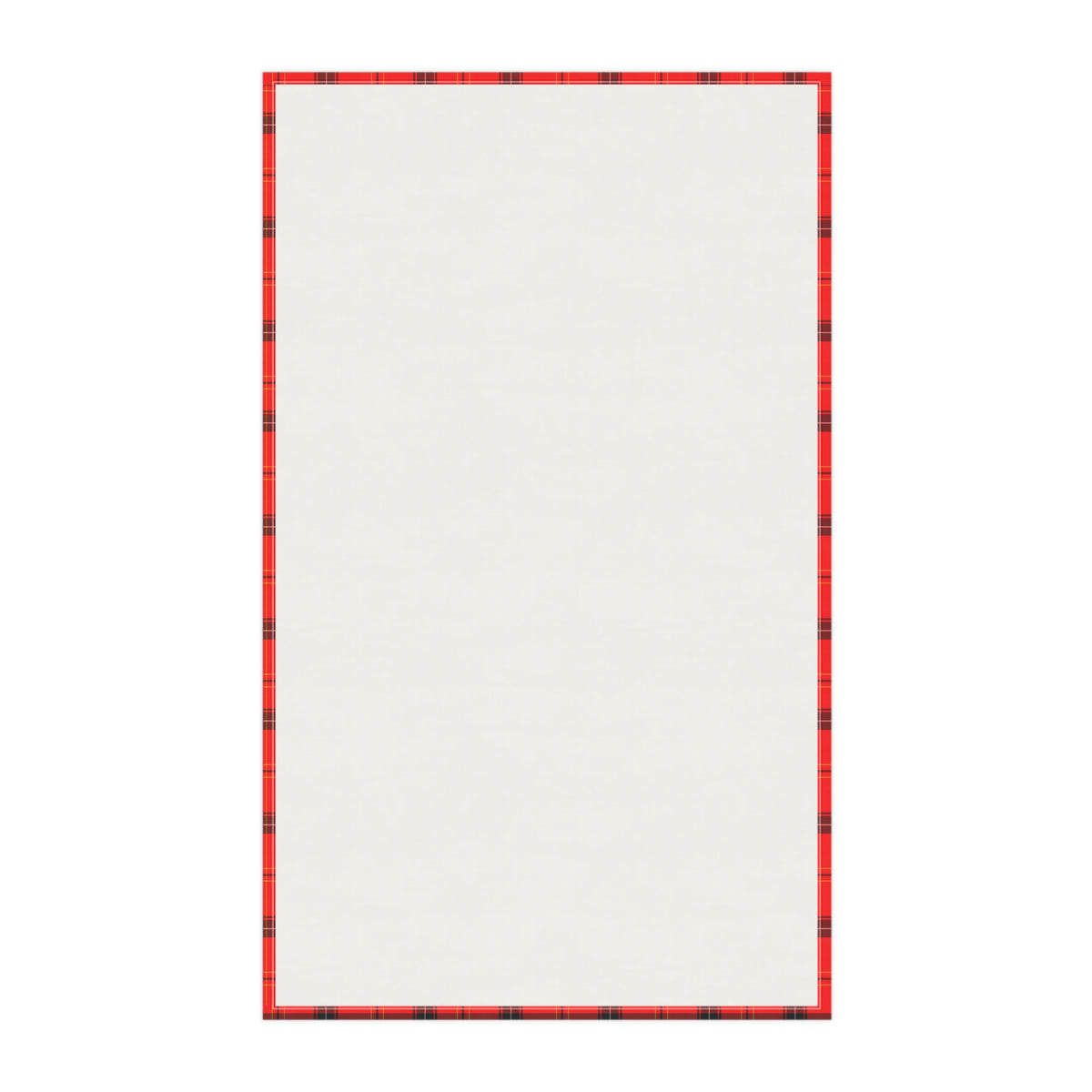 Red Plaid Pattern Tea Towel (cotton, poly)