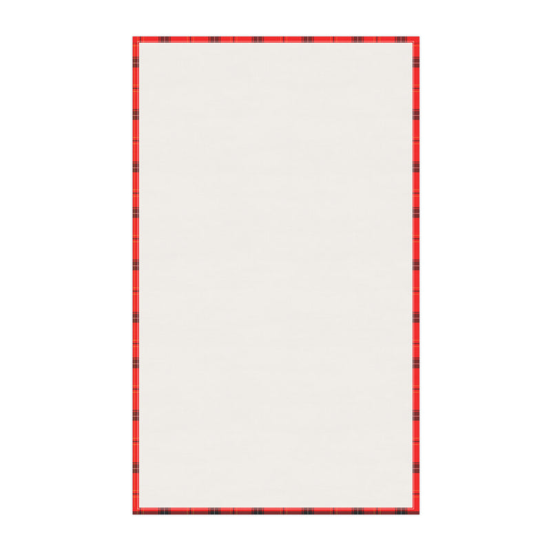 Red Plaid Pattern Tea Towel (cotton, poly)