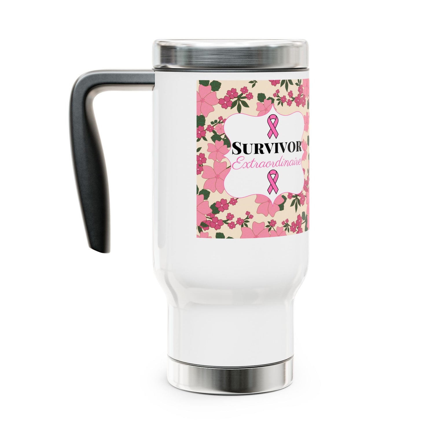 Survivor Extraordinaire Stainless Steel Travel Mug with Handle, 14oz