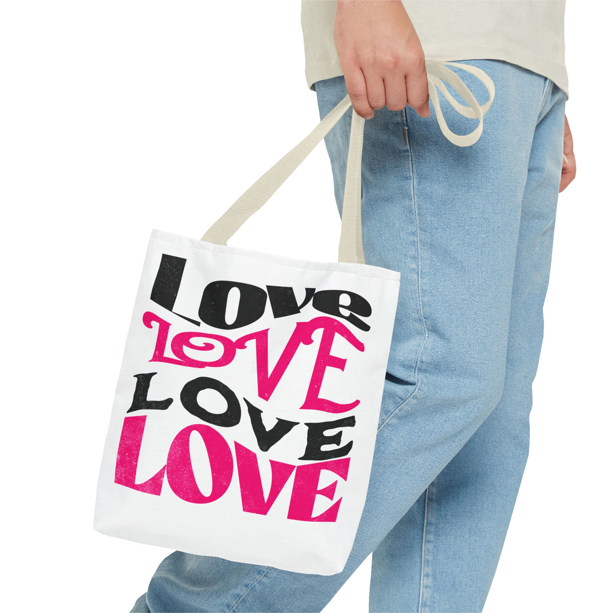 Love Typography - Romantic Tote Bag