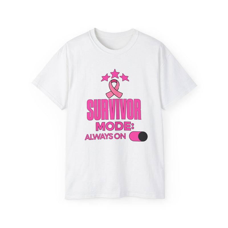 Survivor Mode: Always On -  Breast Cancer Survivor Ultra Cotton T-Shirt
