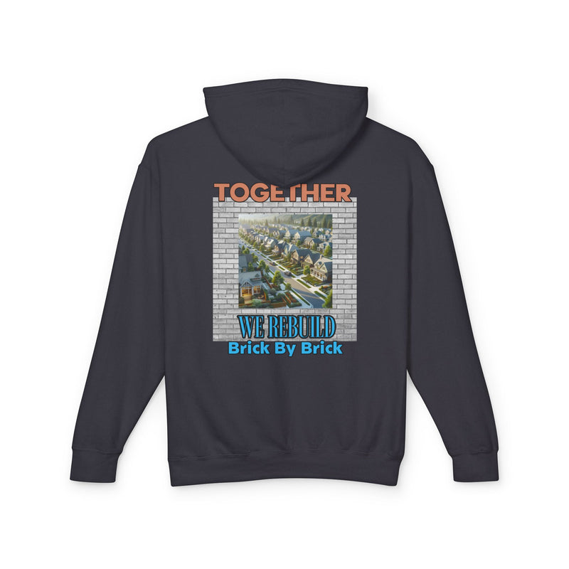 Together We Rebuild Unisex Lightweight Hooded Sweatshirt