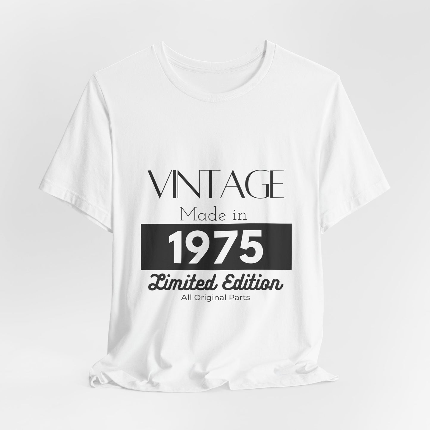 Personalized Custom Year "Vintage Limited Edition" Birthday Unisex Jersey Short Sleeve Tee