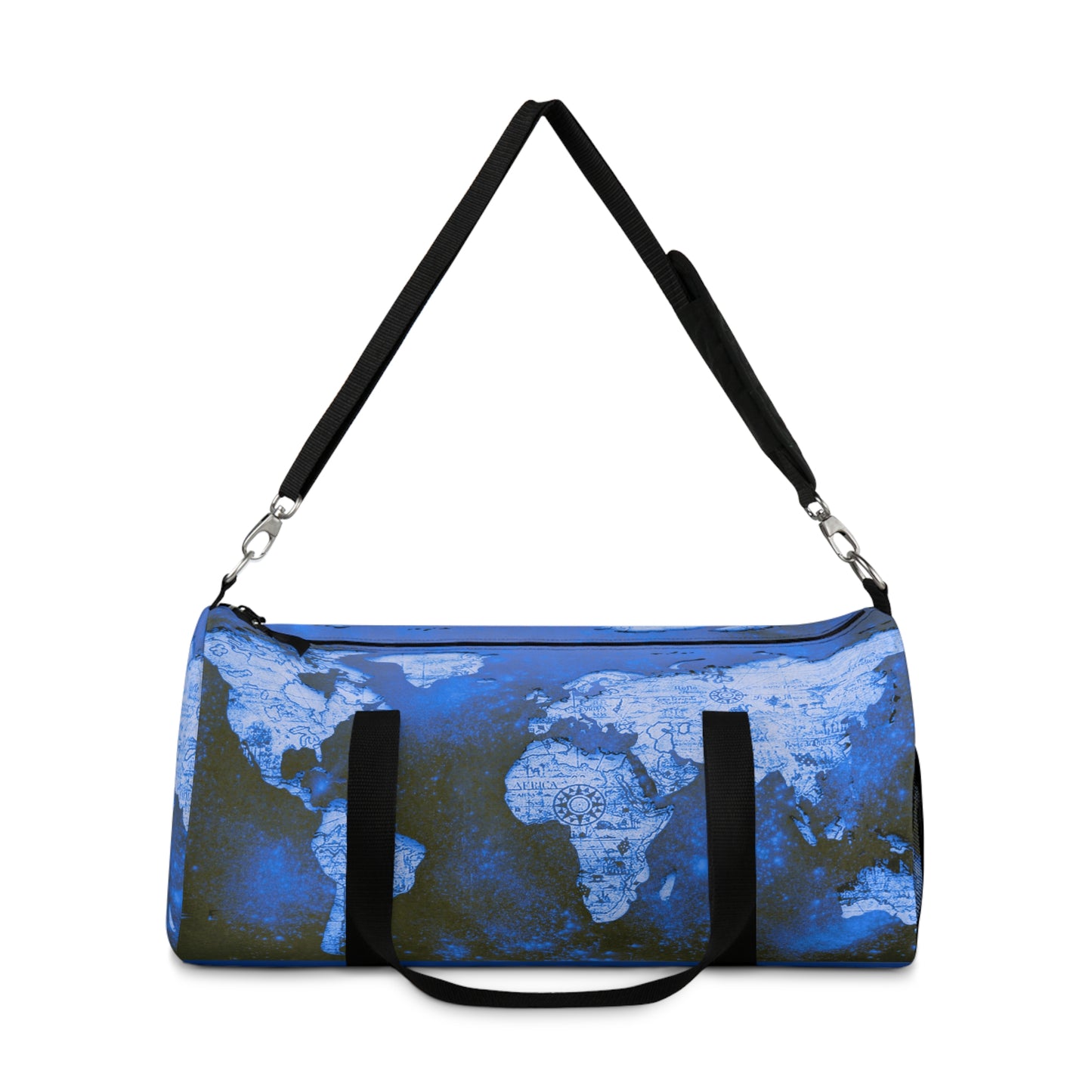 Blue World Map Duffel Bag