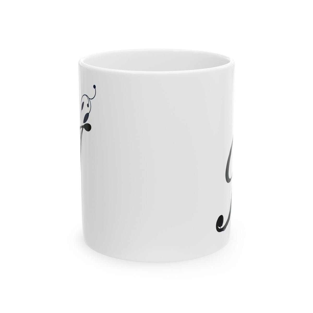 Letter "I" Decorative Monogram Design Coffee Mug