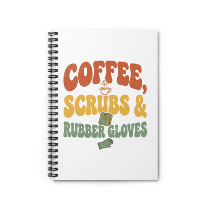 Coffee Scrubs & Rubber Gloves Notebook — Nurse Journal