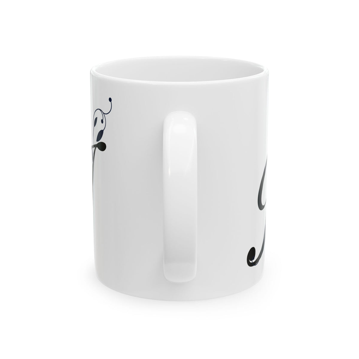 Letter "I" Decorative Monogram Design Coffee Mug