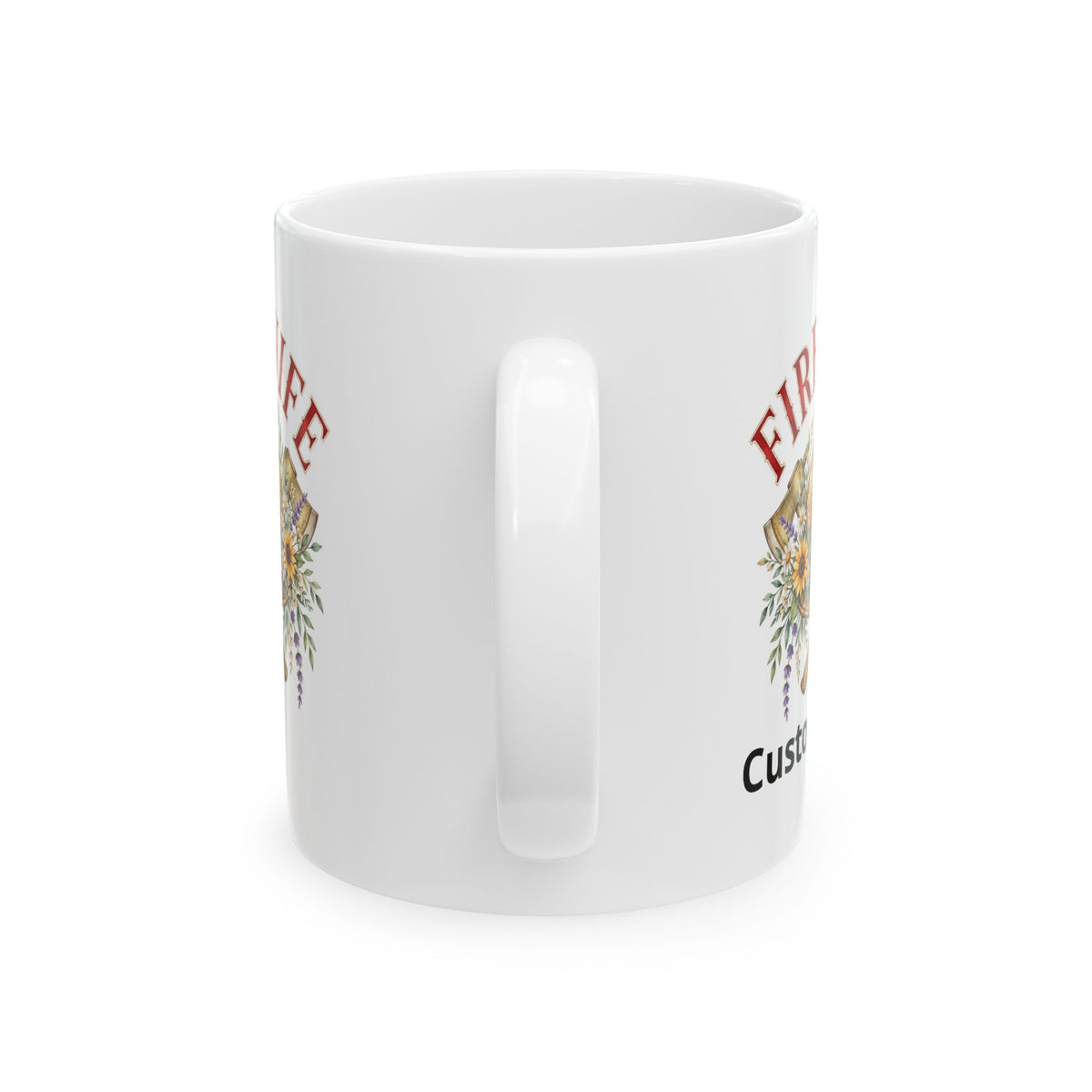 Personalized Fire Wife Coffee Mug 11oz | Custom Name Firefighter Wife Gift