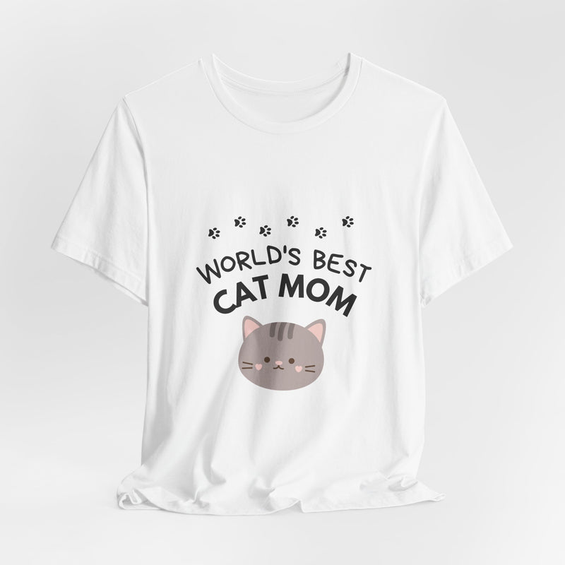 World's Best Cat Mom T-Shirt - Cute Cat Lover Gift