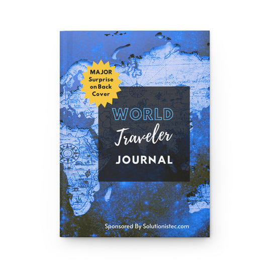 Hardcover Blue Travel Journal Matte - MAJOR Surprise Included