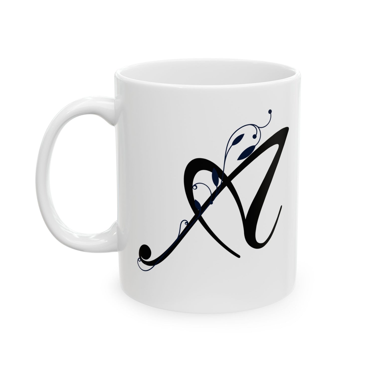 Letter "A" Decorative Monogram Design Coffee Mug