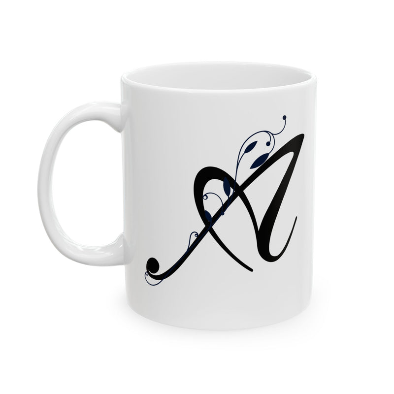 Letter "A" Decorative Monogram Design Coffee Mug