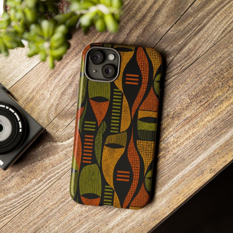 Geometric African-Inspired Tough Phone Case