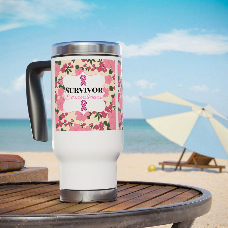 Survivor Extraordinaire Stainless Steel Travel Mug with Handle, 14oz