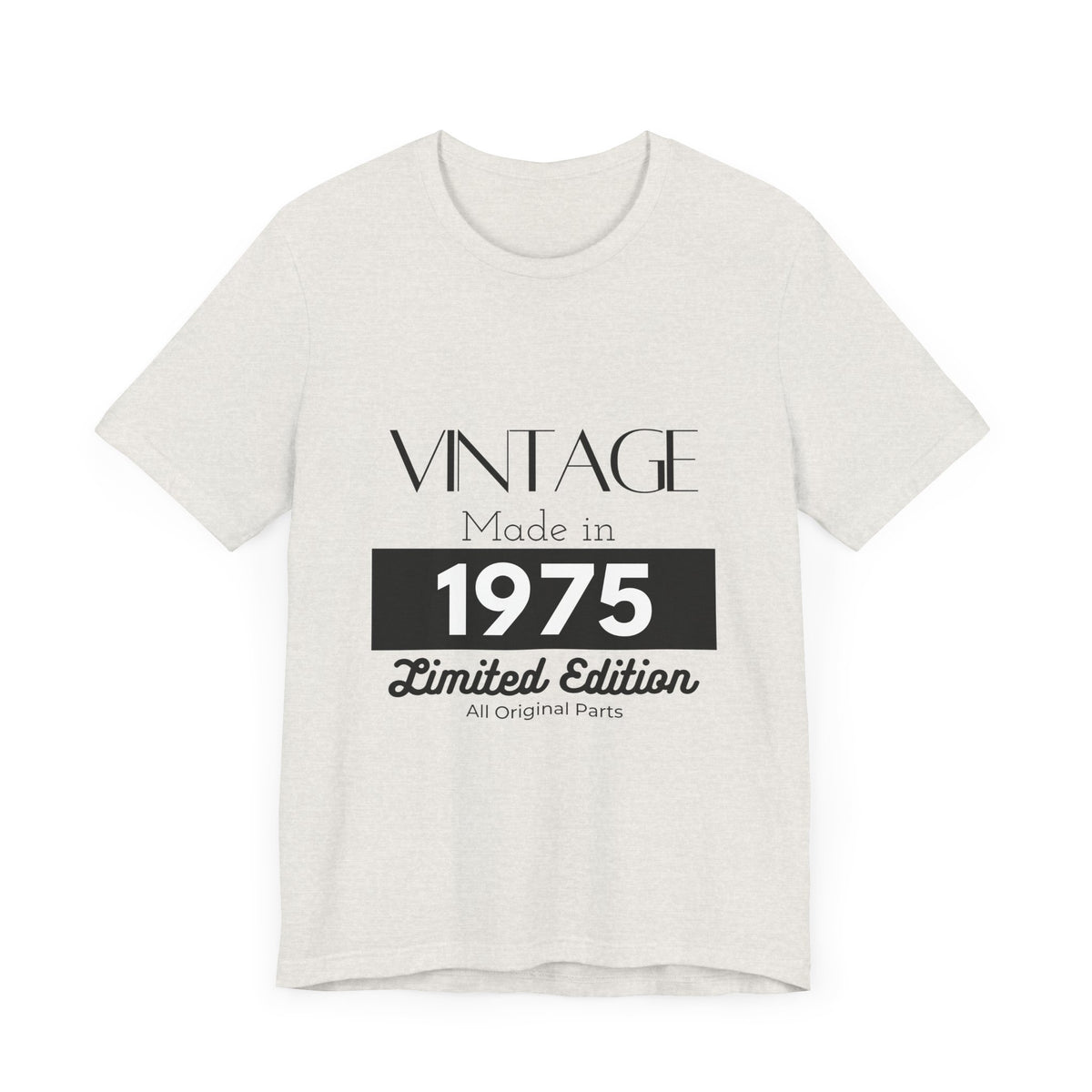 Personalized Custom Year "Vintage Limited Edition" Birthday Unisex Jersey Short Sleeve Tee