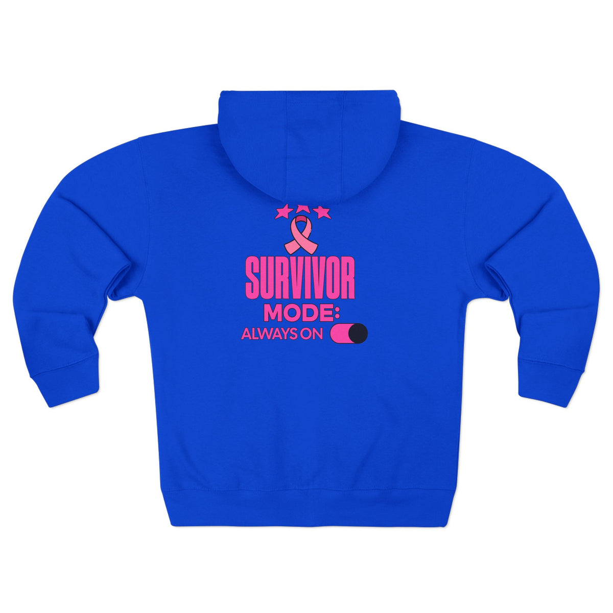 Survivor Mode: Always On - Breast Cancer Survivor Zip Hoodie