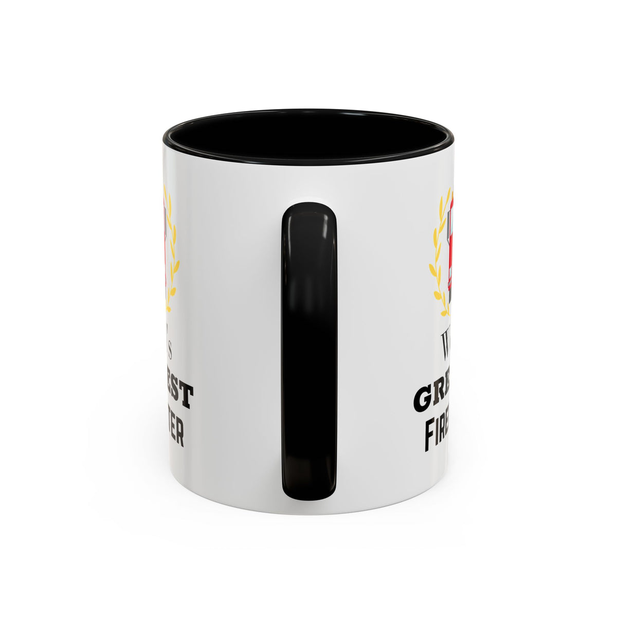 World's Greatest Firefighter Accent Coffee Mug - Firefighter Gift