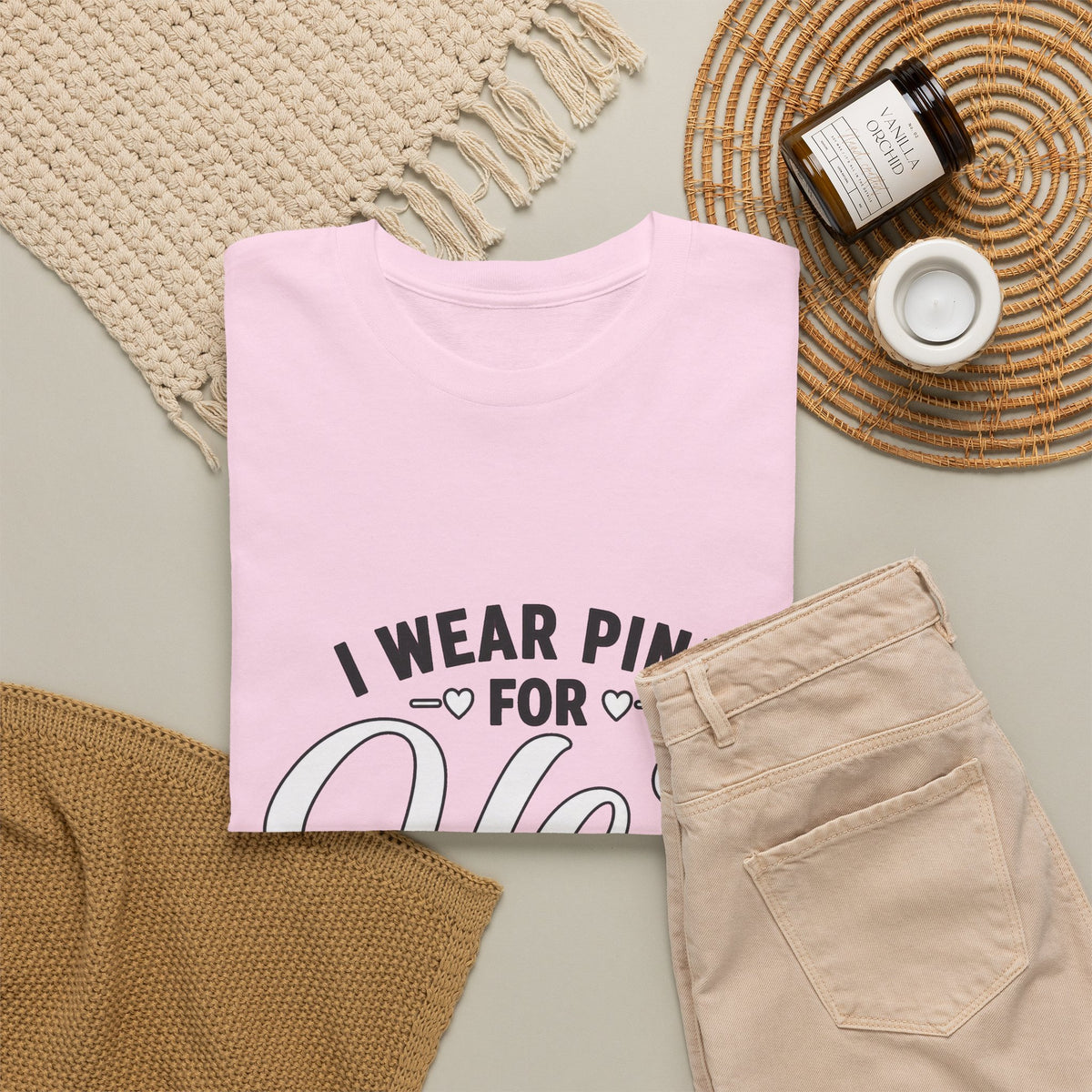 I Wear Pink For Her Tee — Breast Cancer Awareness Support Shirt