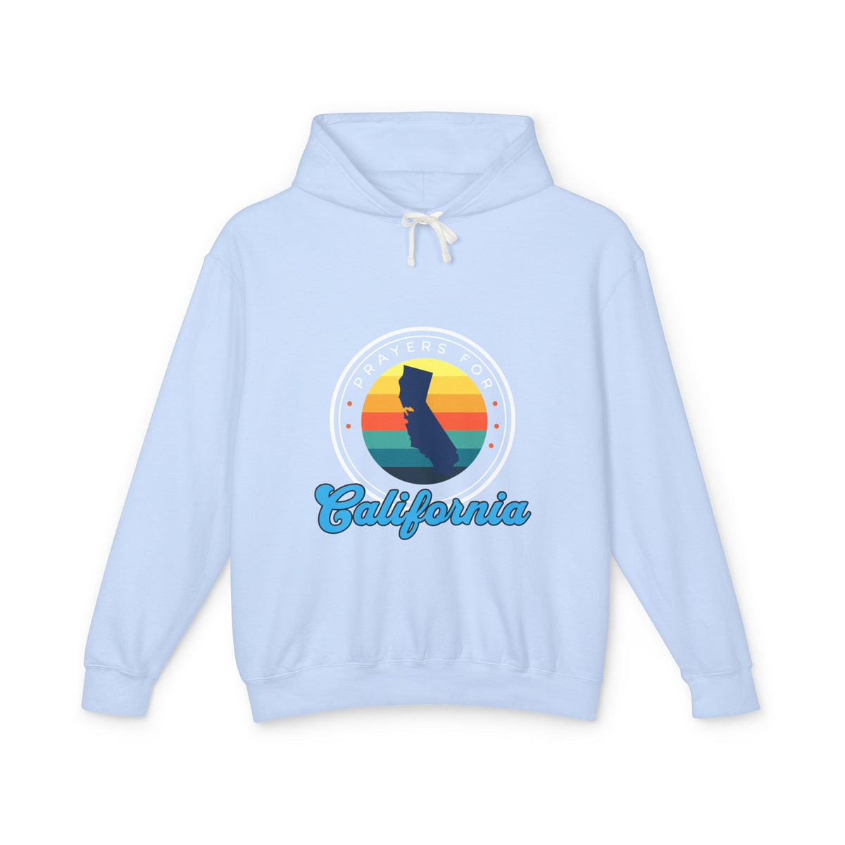 Prayers for California Unisex Lightweight Hooded Sweatshirt