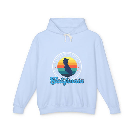 Prayers for California Unisex Lightweight Hooded Sweatshirt