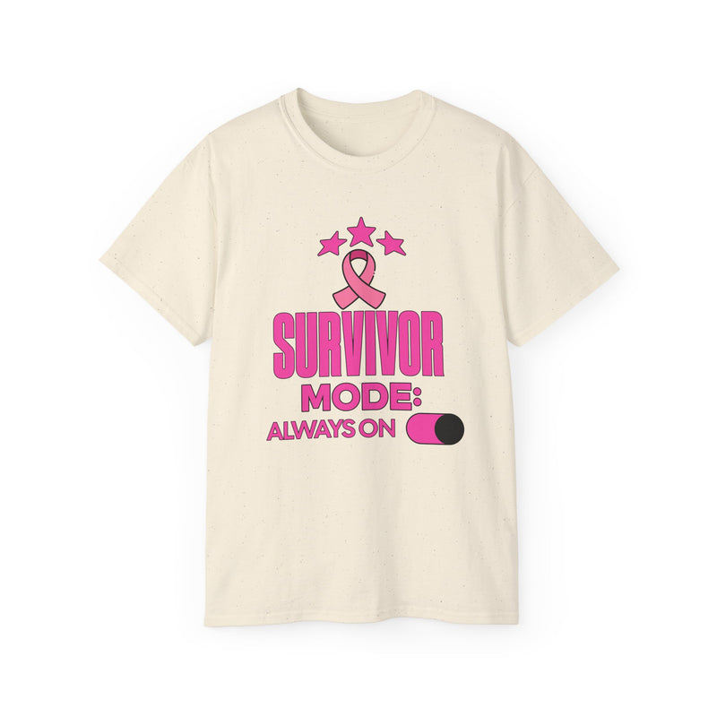 Survivor Mode: Always On -  Breast Cancer Survivor Ultra Cotton T-Shirt
