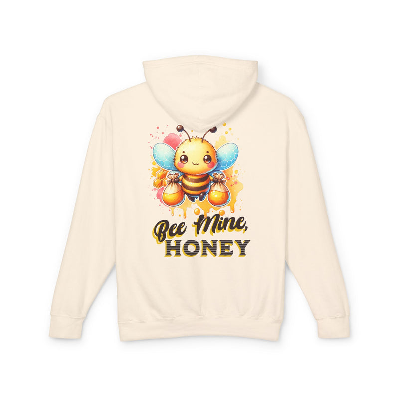 Bee Mine Honey - Romantic Unisex Lightweight Hooded Sweatshirt