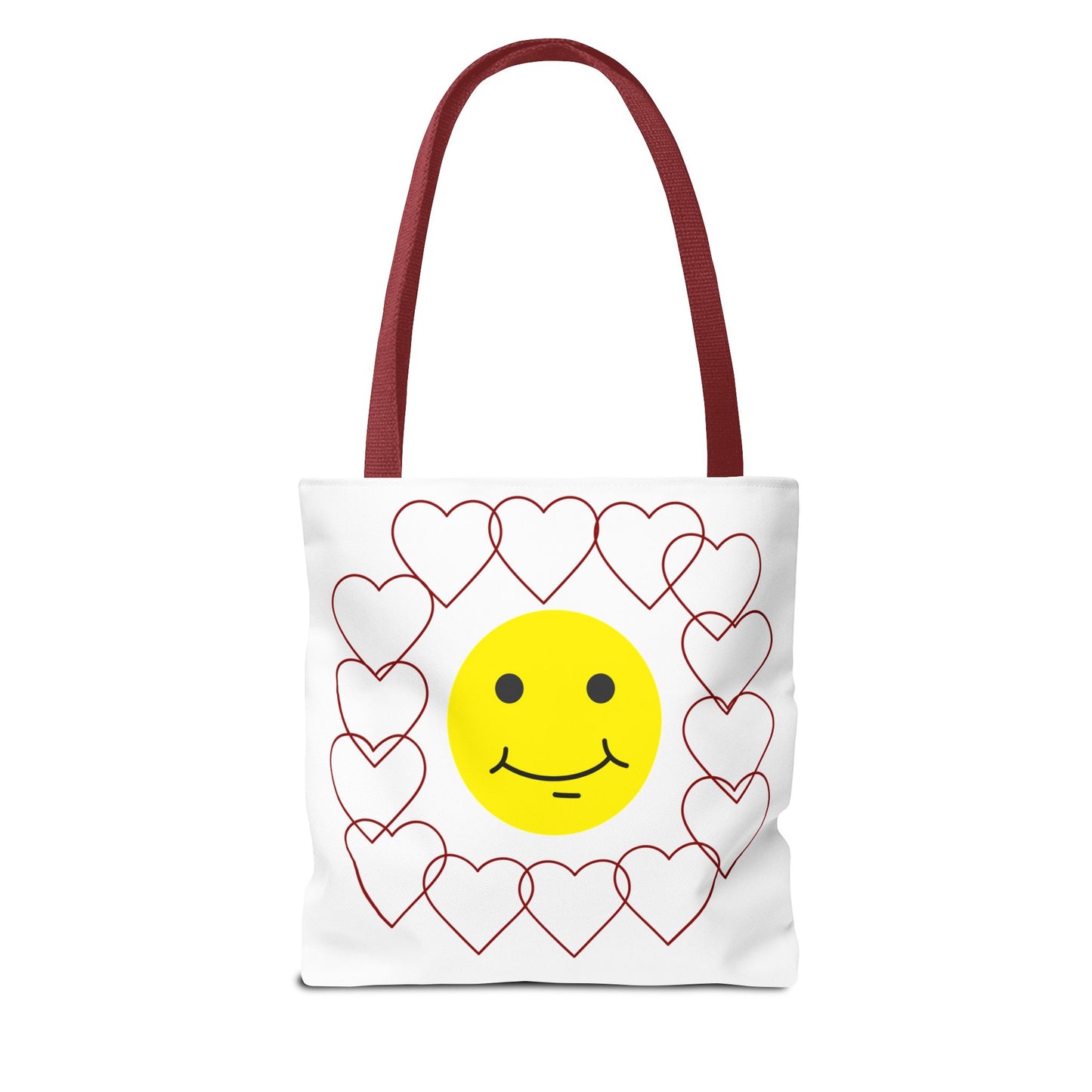 Smiley Face Heart Tote Bag