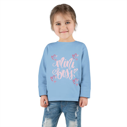 Mini Boss - Girl Toddler Long Sleeve Tee