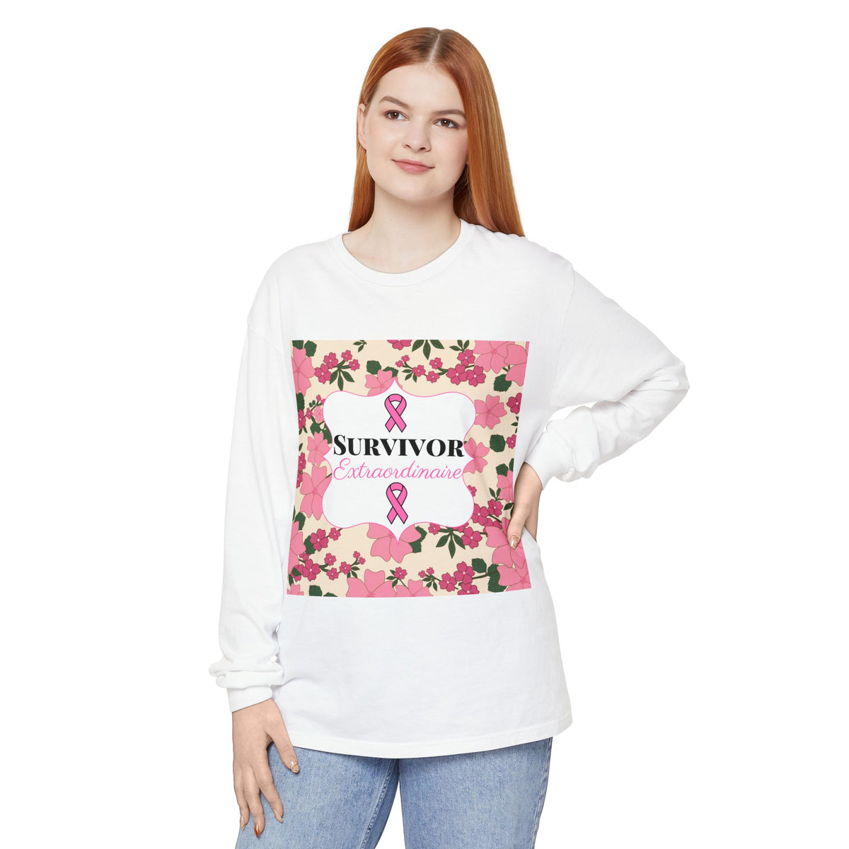 Survivor Extraordinaire - Breast Cancer Survivor Long Sleeve T-Shirt