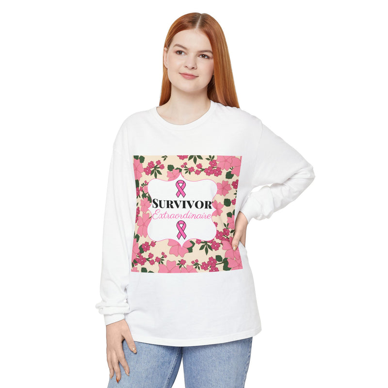 Survivor Extraordinaire - Breast Cancer Survivor Long Sleeve T-Shirt
