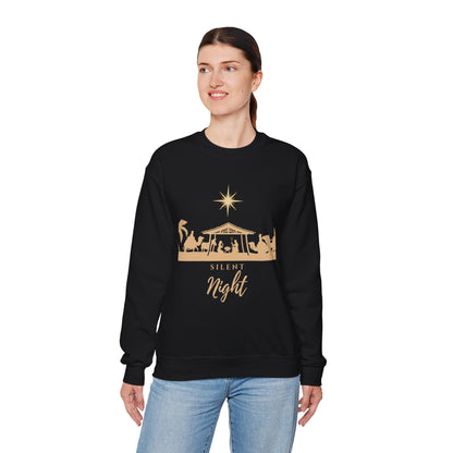 Silent Night - Christmas Nativity Unisex Heavy Blend™ Crewneck Sweatshirt