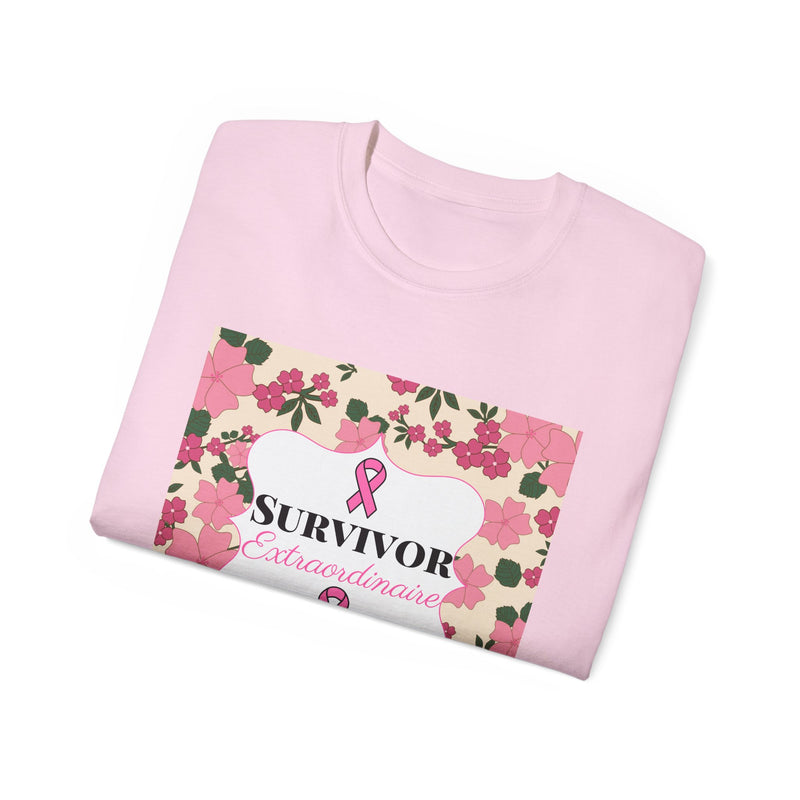 Survivor Extraordinaire -  Breast Cancer Survivor Ultra Cotton T-Shirt