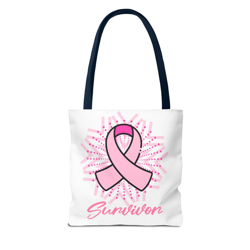 Breast Cancer Survivor Pink Ribbon Tote Bag