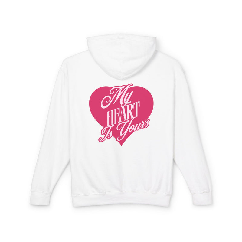 My Heart is Yours Romantic Unisex Lightweight Hooded Sweatshirt