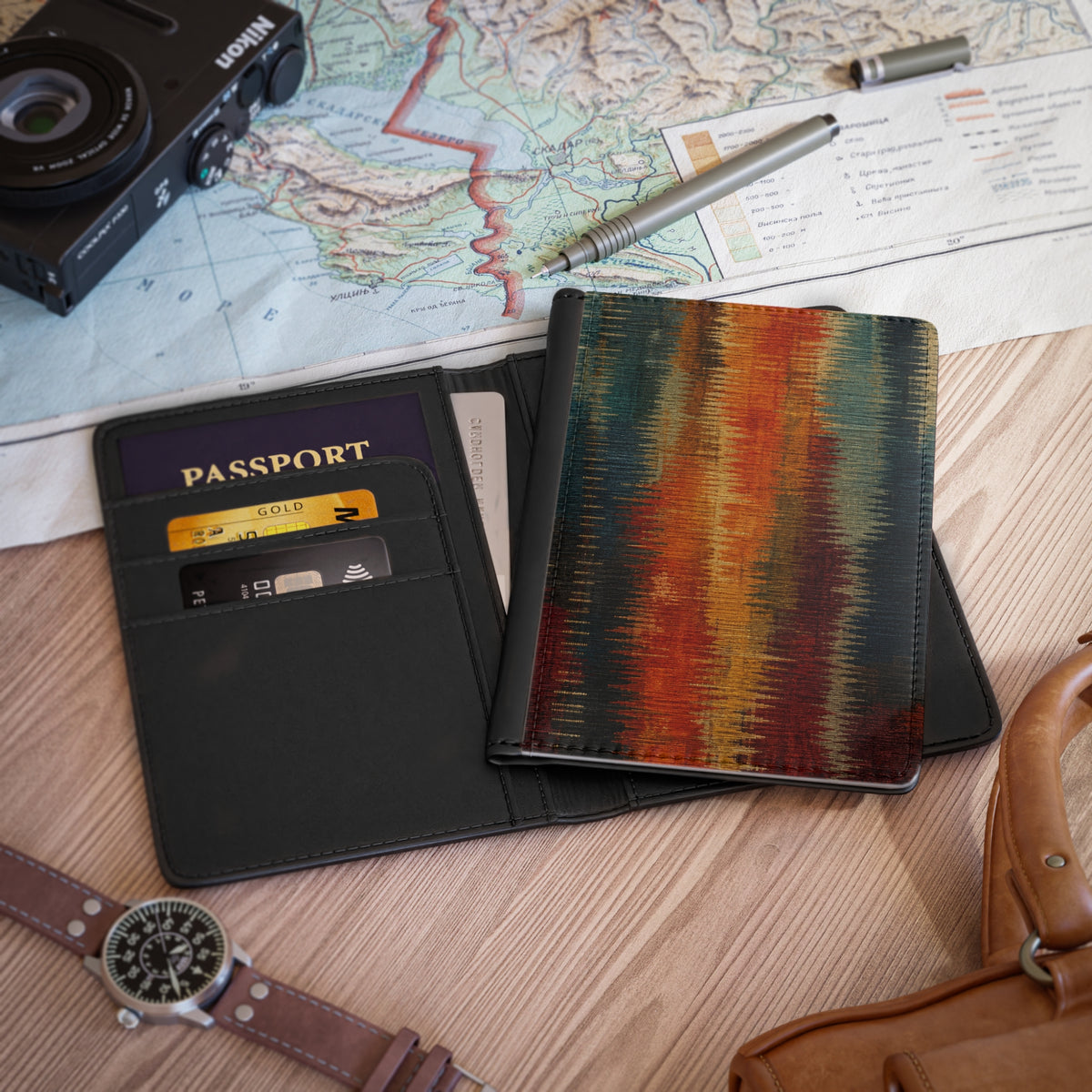 Abstract Paint Boho Travel Passport Cover