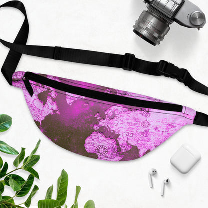 Mauve World Map Fanny Pack