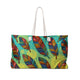 Colorful Boho Feather Weekender Bag